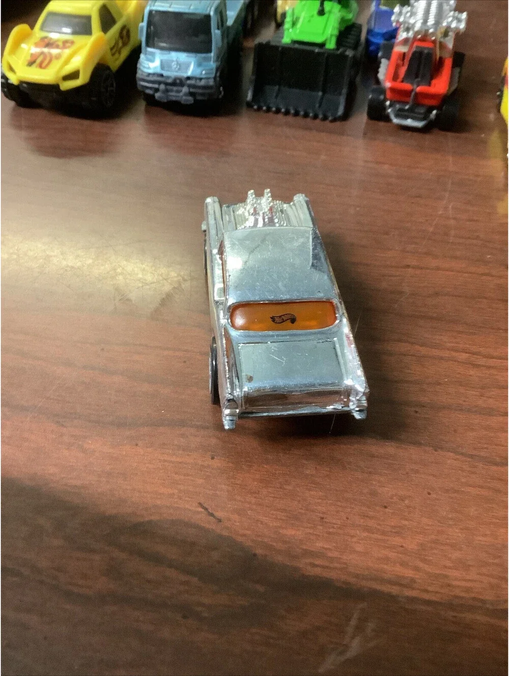 Vintage Hot Wheels 1976 Chrome ‘57 Chevy Rare Original Old Car Red Int.